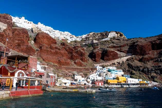 Ammoudi-Bucht, Oia, Santorin, Griechenland, Europa Copyright: imageBROKER MichaelxRunkel ibxrun08776135.jpg