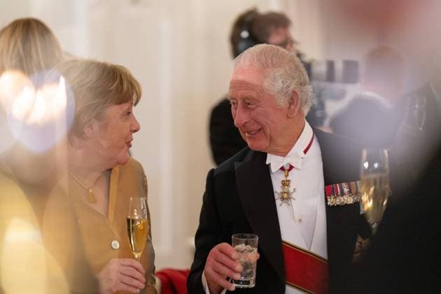 Bilder des Jahres 2023, Entertainment 03 März Entertainment Themen der Woche KW13 Entertainment Bilder des Tages König Charles III. und Angela Merkel Staatsbankett mit König Charles III. und Königin-Gemahlin Camilla gegeben von Bundespräsident Frank-Walter Steinmeier und Elke Büdenbender Berlin Berlin GER