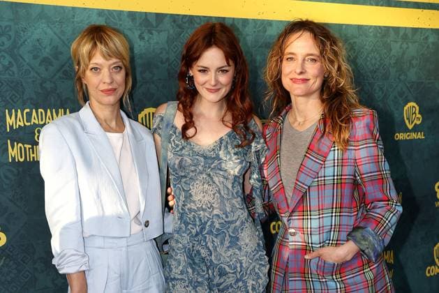 Entertainment Bilder des Tages Heike Makatsch, Lea van Acken und Anne Ratte Polle bei der German Genius Film Premiere am 3.05.2023 in Berlin German Genius Filmpremiere in Berlin