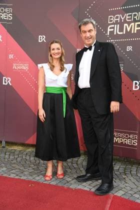 Bilder des Jahres 2023, Entertainment June 06 Entertainment Themen der Woche KW24 Entertainment Bilder des Tages Judith Gerlach und Markus Söder Verleihung des Bayerischen Filmpreis 22 Ehrung, Auszeichnung, Preis Prinzregenten Theater München 16. Juni 2023