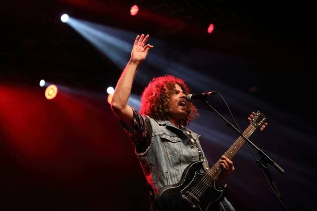 Bilder des Jahres 2023, Entertainment 07 Juli Entertainment Themen der Woche KW28 Entertainment Bilder des Tages Andrew Stockdale von der Band Wolfmother bei einem Konzert im Huxleys Neue Welt in Berlin, 13. Juli 2023. Wolfmother Konzert Berlin
