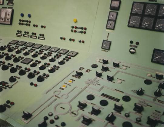 ITALY SALUGGIA - ITALIAN NUCLEAR SITES A detail of the console inside the control room of the Trino Vercellese nuclear power plant, Piedmont, April 2015. DÃ tail de la console Ã l intÃ rieur de la salle de contrÃ le de la centrale nuclÃ aire Trino Vercellese, PiÃ mont, avril 2015. Saluggia Piemonte Italy; Italie Copyright: xAndreaxSavoranixNerix xHansxLucasx HL-ASAVORANINERI-23624 HL_ASAVORANINERI_780830