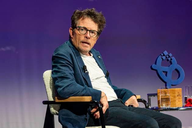 Michael J. Fox bei Bits & Pretzels healthtech in der Messe in München Datum: 20.06.2023