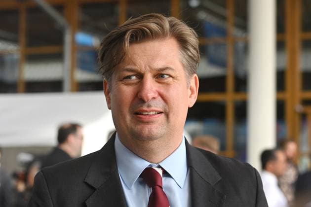 Maximilian KRAH, Einzelbild,angeschnittenes Einzelmotiv,Portraet,Portrait,Porträt. 14.Bundesparteitag der AfD Alternative fuer Deutschland am 28.07.2023 in der Messe Magdeburg
