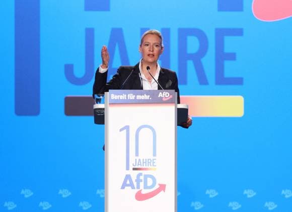 Bilder des Jahres 2023, News 07 Juli News Themen der Woche KW30 News Bilder des Tages Magdeburg, Sachsen-Anhalt, Deutschland, 29.07.2023: Alice Weidel hält eine Rede auf AfD-Bundesparteitag Copyright: xdtsxNachrichtenagenturx dts_20849