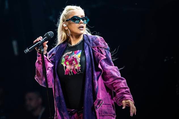 Bilder des Jahres 2023, Entertainment 08 August Entertainment Themen der Woche KW31 American artist Christina Aguilera performs at Smukfest, Skanderborg, Denmark, on Saturday 5 August 2023.. (Photo: Helle Arensbak Ritzau Scanpix) , Skanderborg Denmark Copyright: HellexArensbak HellexArensbakx COP13569 spdk20230806-015006-L