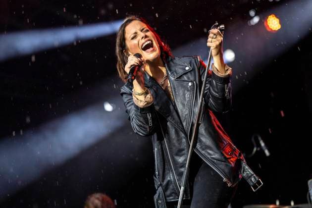 Stefanie Kloß von Silbermond live auf dem Domplatz. Erfurt, 27.08.2023