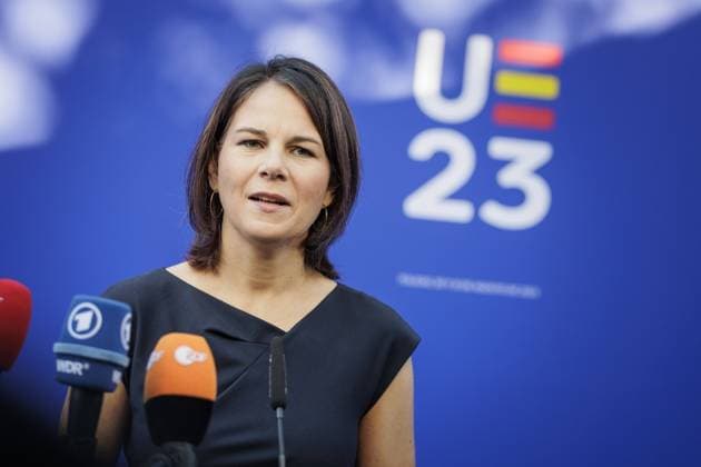 Bilder des Jahres 2023, News 08 August News Themen der Woche KW35 News Bilder des Tages Annalena Baerbock (Buendnis 90 Die Gruenen), Bundesaussenministerin, aufgenommen im Rahmen des Gymnich-Treffens in Toledo, 31.08.2023. Toledo Spanien Copyright: xKiraxHofmannx