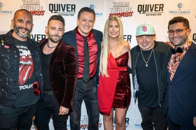 Bilder des Jahres 2023, Entertainment 08 August Entertainment Themen der Woche KW35 Judah Ray, David Josh Lawrence, Tom Malloy, Courtney Warner, Vince Lozano und Charlie Shrem bei der Premiere des Kinofilms Trauma Therapy: Psychosis im Fine Arts Theatre. Beverly Hills, 30.08.2023