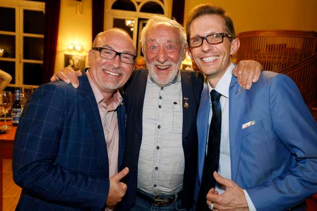 Bilder des Jahres 2023, Entertainment 09 September Entertainment Themen der Woche KW35 Dennis Schönwetter, Dieter Hallervorden und Marc Rudolf bei der Premiere des Theaterstücks Onkel Wanja im Schlosspark Theater. Berlin, 02.09.2023