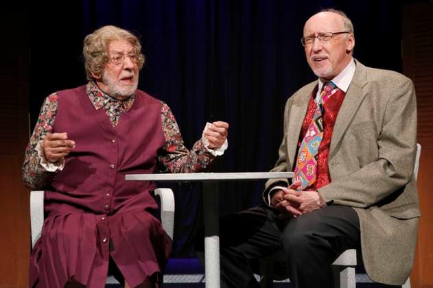 Bilder des Jahres 2023, Entertainment 09 September Entertainment Themen der Woche KW36 Entertainment Bilder des Tages Dieter Hallervorden und Harald Effenberg bei der Fotoprobe zum Theaterstück Stationen eines Komödianten im Mitteldeutschen Theater. Dessau-Roßlau, 04.09.2023