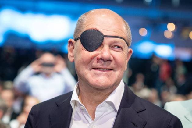 Bilder des Jahres 2023, News 09 September News Themen der Woche KW36 News Bilder des Tages Eroeffnung der IAA Mobility 2023 durch den Bundeskanzler in Muenchen Bundeskanzler Olaf Scholz im Portrait bei der Eroeffnungsveranstaltung der Internationalen Automobilausstellung IAA Mobility 2023 in Muenchen. , Muenchen, 05.09.2023 Muenchen Bayern Deutschland