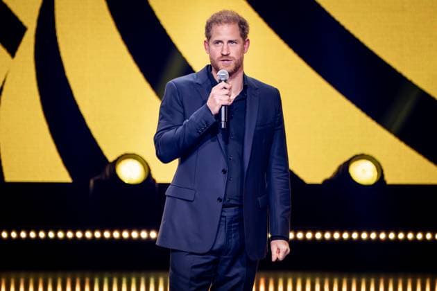Bilder des Jahres 2023, Entertainment 09 September Entertainment Themen der Woche KW37 Entertainment Bilder des Tages Closing Ceremony der Invictus Games 2023 Prinz Harry, Duke of Sussex bei seiner Rede bei der Closing Ceremony bei den Invictus Games 2023 in Duesseldorf, Duesseldorf, 16.09.2023 Duesseldorf Nordrhein-Westfalen Deutschland