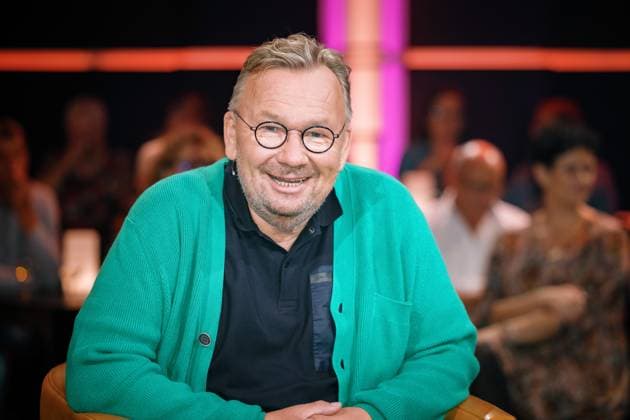 MDR - Riverboat. Entertainer Bernd Stelter anläßlich der Aufzeichnung der MDR - Talkshow Riverboat am 29.09.2023 in der Mediacity Leipzig. 20230930SFL0026