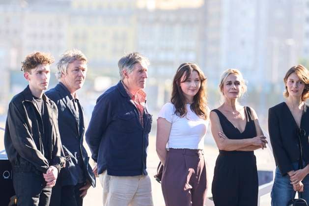 September 30, 2023, Madrid, Madrid, Spain: Sandrine Bonnaire, Gabriel Byrne, Fionn O Shea, Grainne Good, James Marsh attended Dance First Photocall during 71st San Sebastian International Film Festival at Kursaal Palace on September 30, 2023 in Donostia San Sebastian, Spain Madrid Spain - ZUMAg15_ 20230930_zaf_g15_003 Copyright: xJackxAbuinx