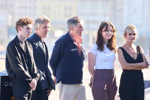 September 30, 2023, Madrid, Madrid, Spain: Sandrine Bonnaire, Gabriel Byrne, Fionn O Shea, Grainne Good, James Marsh attended Dance First Photocall during 71st San Sebastian International Film Festival at Kursaal Palace on September 30, 2023 in Donostia San Sebastian, Spain Madrid Spain - ZUMAg15_ 20230930_zaf_g15_006 Copyright: xJackxAbuinx