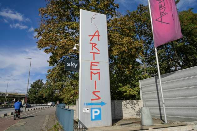 Logo Artemis, Bordell, Halenseestraße, Charlottenburg, Berlin, Deutschland