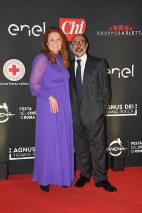 Rome, Monumental Complex of Santo Spirito in Sassia Charity Gala della Croce Roosa 2023 Rome, Monumental Complex of Santo Spirito in Sassia Charity Gala della Croce Roosa 2023 , In the photo: Sarah Ferguson Hormoz Vasfi Rome Italy  Copyright: xIPA ABACAx