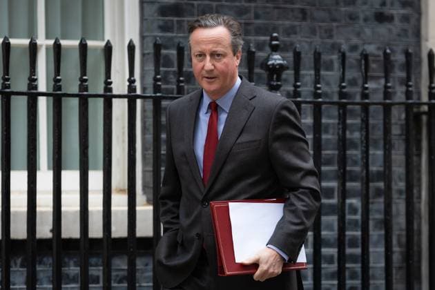 November 22, 2023, London, United Kingdom: Lord David Cameron leaves a cabinet meeting in Downing Street, London. Later, Chancellor Jeremy Hunt will present his Autumn Statement to Parliament. London United Kingdom - ZUMAs197 20231122_aaa_s197_346 Copyright: xTejasxSandhux