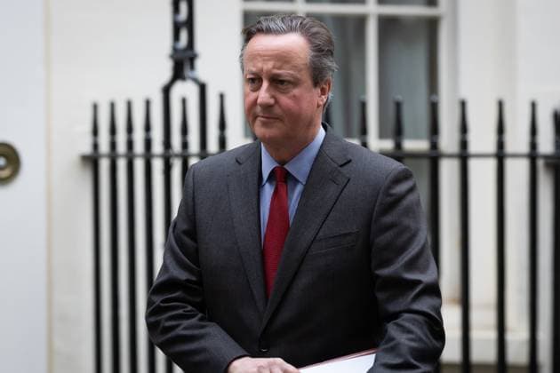 November 22, 2023, London, United Kingdom: Lord David Cameron leaves a cabinet meeting in Downing Street, London. Later, Chancellor Jeremy Hunt will present his Autumn Statement to Parliament. London United Kingdom - ZUMAs197 20231122_aaa_s197_351 Copyright: xTejasxSandhux