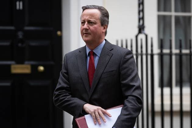 November 22, 2023, London, United Kingdom: Lord David Cameron leaves a cabinet meeting in Downing Street, London. Later, Chancellor Jeremy Hunt will present his Autumn Statement to Parliament. London United Kingdom - ZUMAs197 20231122_aaa_s197_355 Copyright: xTejasxSandhux
