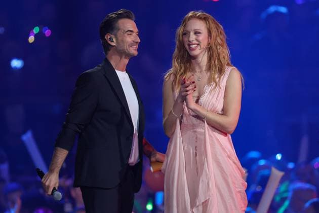 Bilder des Jahres 2024, Entertainment 01 Januar Entertainment Themen der Woche KW02 Schlagerchampions 2024 - Das grosse Fest der Besten am 13.01.2024 in der Velodrom in Berlin Florian Silbereisen und Anna Ermakova Foto: osnapix Schlagerchampions 2024 - Das grosse Fest der Besten