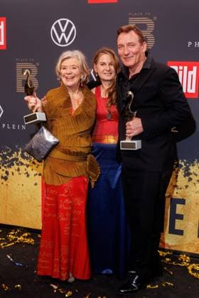 Bilder des Jahres 2024, Entertainment 02 Februar Entertainment Themen der Woche KW07 BILD Place to B X Constantin Film Party Jutta Speidel, Tanit Koch und Oliver Masucci bei der BILD Place to B X Constantin Film Party anlässlich der 74. Internationalen Filmfestspiele Berlin (Berlinale) im Borchardt Restaurant am 17.02.2024 in Berlin. Copyright: xEventpressxKochanx