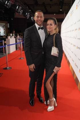 Die Deutsche Sporthilfe hat zum 53. Ball des Sports nach Frankfurt geladen. Viel Prominenz aus Sport, Wirtschaft und Medien gab sich die Ehre Andrej Mangold, Annika Jung - Ball des Sports Die Deutsche Sporthilfe hat zum 53. Ball des Sports nach Frankfurt geladen. Viel Prominenz aus Sport, Wirtschaft und Medien gab sich die Ehre Deutschland, Frankfurt, Festhalle, 17.02.2024