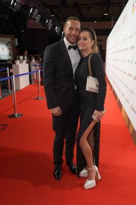 Die Deutsche Sporthilfe hat zum 53. Ball des Sports nach Frankfurt geladen. Viel Prominenz aus Sport, Wirtschaft und Medien gab sich die Ehre Andrej Mangold, Annika Jung - Ball des Sports Die Deutsche Sporthilfe hat zum 53. Ball des Sports nach Frankfurt geladen. Viel Prominenz aus Sport, Wirtschaft und Medien gab sich die Ehre Deutschland, Frankfurt, Festhalle, 17.02.2024