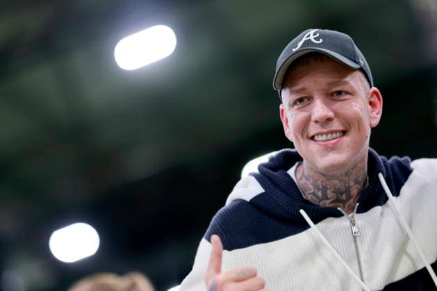 Streamer MontanaBlack (Marcel Eris), Team-Owner des Team Gönrgy-Allstars, beim 8. Spieltag der Baller League in der Motorworld. Köln, 11.03.2024 NRW Deutschland Copyright: xChristophxHardtx