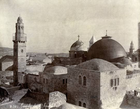 JERUSALEM: CHURCH. A view of the Church of the Holy Sepulchre in Jerusalem. Photographed by Maison Bonfils, 1867-1899.  Copyright: xGRANGERx xGRANGERx 0184150