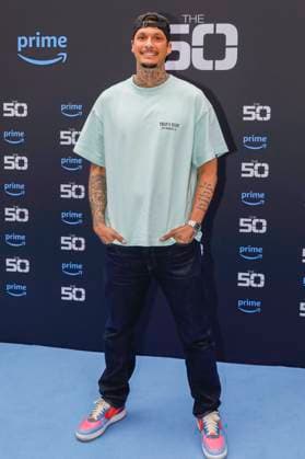 Yasin Mohamed beim Photocall zur Amazon Prime Video Reality-Show The 50 in der Wolkenburg. Köln, 09.04.2024