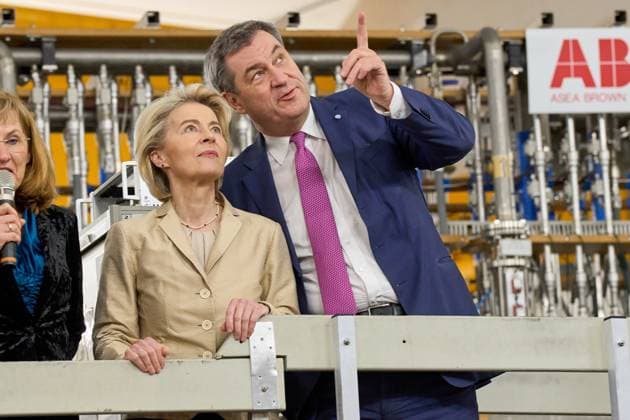 EU-Kommissionspräsidentin Ursula von der Leyen und Ministerpräsident von Bayern Dr. Markus Söder zu Besuch beim Max-Planck-Institut für Plasmaphysik IPP in Garching