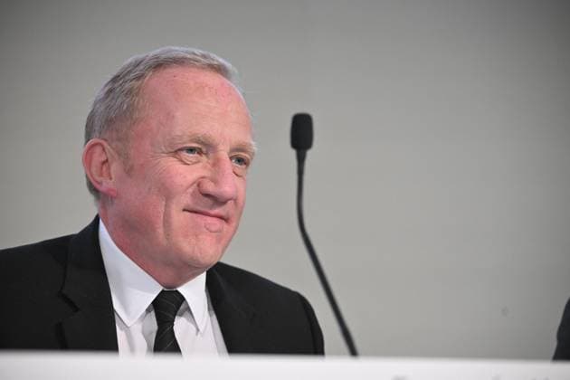 Kering Annual General Meeting - Paris French businessman Francois-Henri Pinault speaks on April 25, 2024 during the Kering annual general meeting in Paris. Photo by Eliot Blondet ABACAPRESS.COM Paris France  Copyright: xBlondetxEliot ABACAx