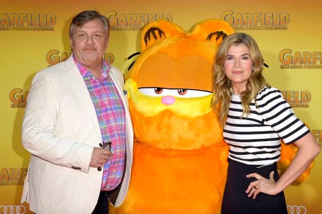Bilder des Jahres 2024, Entertainment 05 Mai Entertainment Themen der Woche KW18 Entertainment Bilder des Tages Hape Kerkeling und Anke Engelke bei der Premiere des Animationsfilms Garfield - Eine extra Portion Abenteuer The Garfield Movie im Kino in der KulturBrauerei. Berlin, 05.05.2024