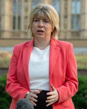 May 13, 2024, London, England, United Kingdom: UK Health Minister MARIA CAULFIELD is being interviewed in Westminster during the morning broadcast round. London United Kingdom - ZUMAk172 20240513_zip_k172_013 Copyright: xThomasxKrychx