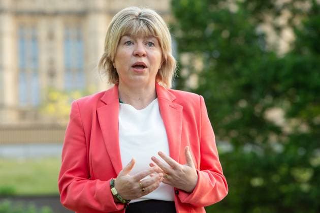 May 13, 2024, London, England, United Kingdom: UK Health Minister MARIA CAULFIELD is being interviewed in Westminster during the morning broadcast round. London United Kingdom - ZUMAk172 20240513_zip_k172_012 Copyright: xThomasxKrychx