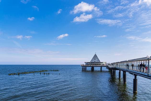 Die Seebrücke in Heringsdorf auf der Insel Usedom.