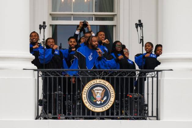 May 23, 2024, Washington, District Of Columbia, USA: The Howard University choir preforms as William Ruto, President of Kenya, participates in a official State Visit at the White House with President Joe Biden on Thursday, May 23, 2024 Washington USA - ZUMAs152 20240523_faa_s152_082 Copyright: xAaronxSchwartzx