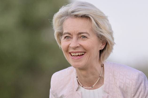 - European Commission President Ursula von der Leyen during the G7 Summit in Borgo Egnazia (Brindisi), Italy on June 13, 2024. European Commission President Ursula von der Leyen during the G7 Summit in Borgo Egnazia (Brindisi), Italy on June 13, 2024 . Toasts Italy -  Copyright: xIPA ABACAx