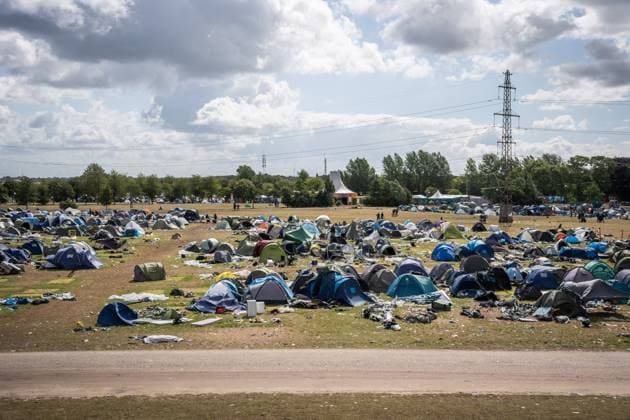 Bilder des Jahres 2024, Entertainment 07 Juli Entertainment Themen der Woche KW27 Entertainment Bilder des Tages Cleanup after this year s Roskilde Festival, Sunday, July 7, 2024. (Photo: Emil Nicolai Helms Scanpix 2024) , Denmark Roskilde Copyright: EmilxNicolaixHelmsx spdk20240707-122541-L
