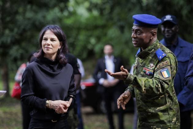 Bilder des Jahres 2024, News 07 Juli News Themen der Woche KW 29 News Bilder des Tages Annalena Baerbock (Buendnis 90 Die Gruenen), Bundesaussenministerin, aufgenommen im Rahmen eines Besuchs der Internationalen Akademie zur Terrorismusbekaempfung (Academie internationale de lutte contre le terrorisme, AILCT) in Abidjan, 16.07.2024. Fotografiert im Auftrag des Auswaertigen Amtes. Abidjan Cote d Ivoire Copyright: xKiraxHofmannxAAxphotothek.dex