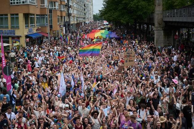 Bilder des Jahres 2024, News 07 Juli News Themen der Woche KW 30 News Bilder des Tages Berlin, CSD- Pride Parade Eindrücke vom der Christopher Street Day (CSD) - Pride Parade am 27.07.2024 unter dem Motto Nur gemeinsam stark - für Demokratie und Vielfalt in Berlin. Berlin Berlin Deutschland