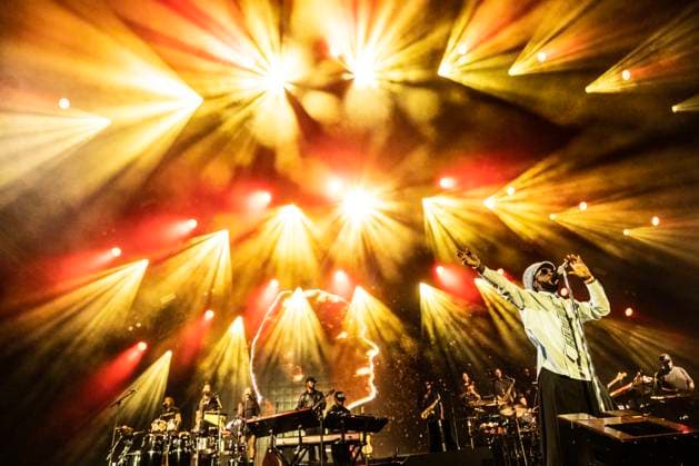 Bilder des Jahres 2024, Entertainment 08 August Entertainment Themen der Woche KW32 Nigerian singer Burna Boy performs at Smukfest Festival in Skanderborg on Thursday, August 8, 2024. , Skanderborg Denmark Copyright: HellexArensbak HellexArensbakx spdk20240808-003838-L