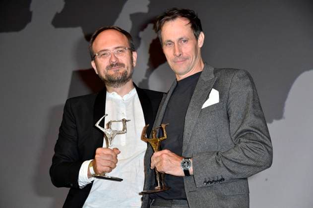Bilder des Jahres 2024, Entertainment 08 August Entertainment Themen der Woche KW34 Entertainment Bilder des Tages Radek Wegrzyn und Marc Hosemann bei der 66. Verleihung vom Ernst-Lubitsch-Preis 2024 im Zoo Palast. Berlin, 25.08.2024