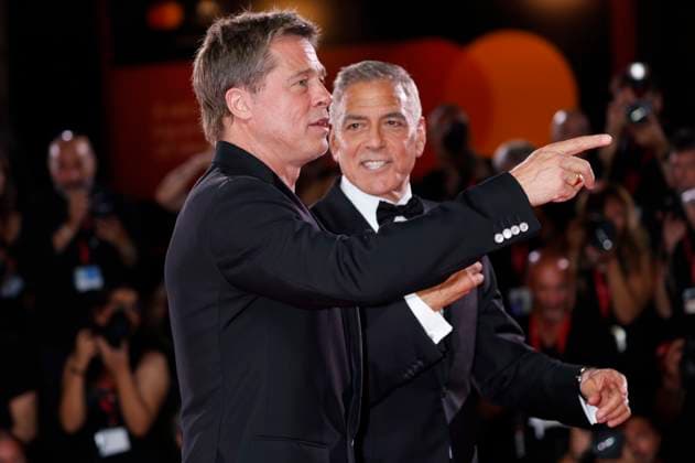Brad Pitt und George Clooney bei der Premiere des Kinofilms Wolfs auf der Biennale di Venezia 2024 81. Internationale Filmfestspiele von Venedig im Palazzo del Cinema. Venedig, 01.09.2024