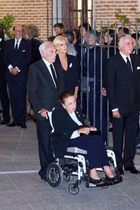 September 8, 2024, Madrid, Madrid, Spain: PRINCESS MARGARITA DE BORBoN, CARLOS ZURITA, MARIA ZURITA attend the Mass Tribute for Juan GoÂ³mez-Acebo at the Iglesia Catedral de las Fuerzas Armadas Madrid Spain - ZUMAc260 20240908_zep_c260_044 Copyright: xMikexChicorrox