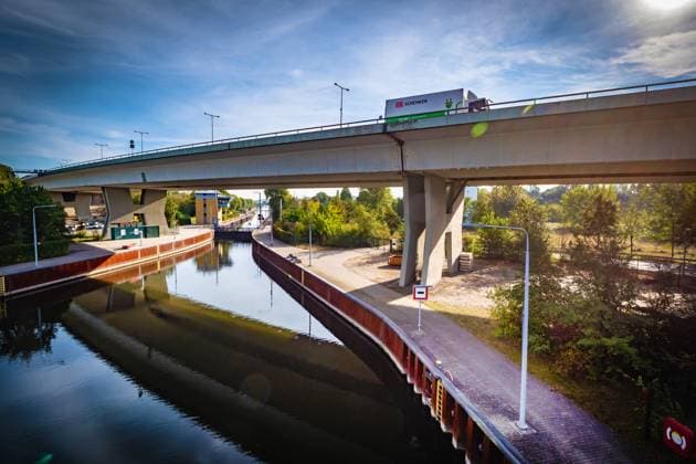 Berlin Charlottenburg-Wilmersdorf, Charlottenburg-Nord; Rudolf-Wissell-Brücke, Stadtautobahn, Stadtring BAB A 100 - 23.09.2024 Berlin