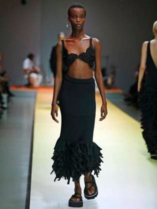 PFW - CFCL Runway A model walks the runway during the CFCL Womenswear Spring-Summer 2025 show as part of Paris Fashion Week on September 23, 2024 in Paris, France. Photo by Alain-Gil Gonzalez ABACAPRESS.COM Paris France Copyright: xGonzalezxAlain-Gil ABACAx