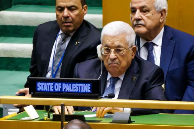News Themen der Woche KW39 News Bilder des Tages Mahmud Abbas, Praesident der Palaestinensischen Autonomiebehoerde, aufgenommen waehrend der 79. UN-Generalversammlung in New York. New York City, 24.09.2024. New York City United States Copyright: xThomasxTrutschelx